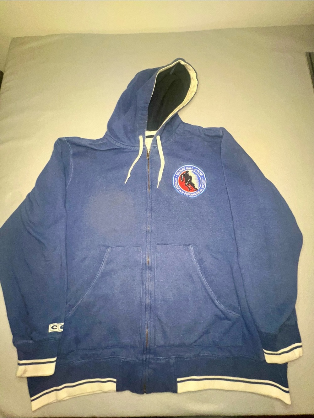 Men’s CCM Hockey Hall of Fame Full Zip Fleece Hoodie NHL Official Size 2XL